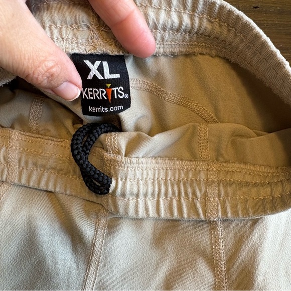 Kerrits Tan Beige Khaki Ridding Pants Leggings XL Youth Drawstring Boy Girl - Picture 3 of 5